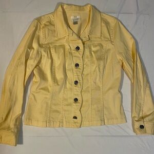 Christopher & Banks Soft Yellow Denim Jacket